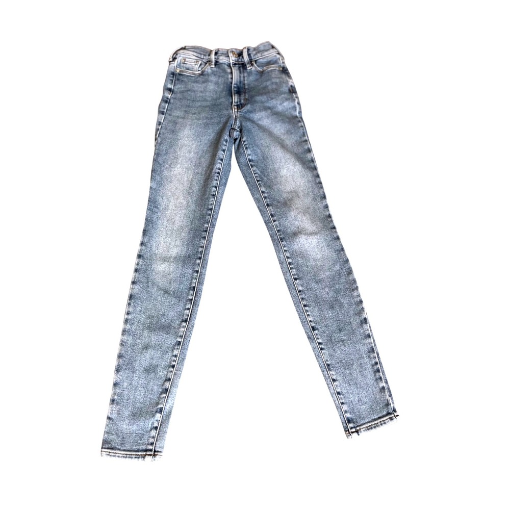 Pacsun Super High Rise Jeggings Size 22" Light Wash‎ Distressed Jeans